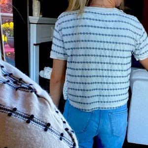 Madewell cream and navy stripped. Size medium.